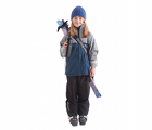 The small black SkiSling ski carrier - Suitable for skiers under 140cm (4' 6")