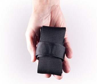 Our ski carrier is small enough to fit in a pocket. Free your hands with a SkiSling